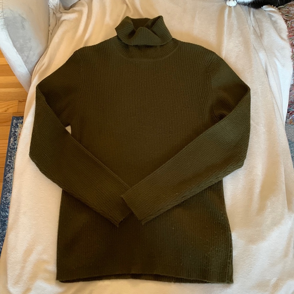 Andrea Jovine dark green turtleneck sweater